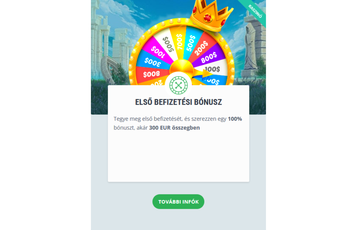 22Bet első befizetési bónusz: akár 300 EUR és 100% bónuszajánlat.